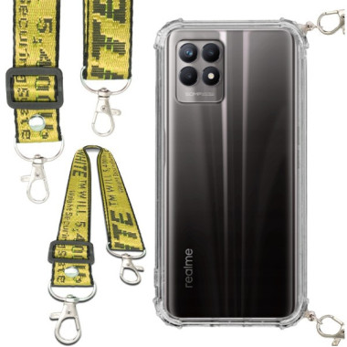 Antishock Etui do REALME 8I Ochronne Smycz Żółta