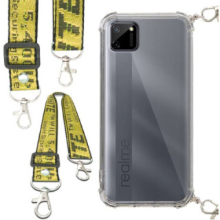 Antishock Etui do REALME C11 Ochronne Smycz Żółta