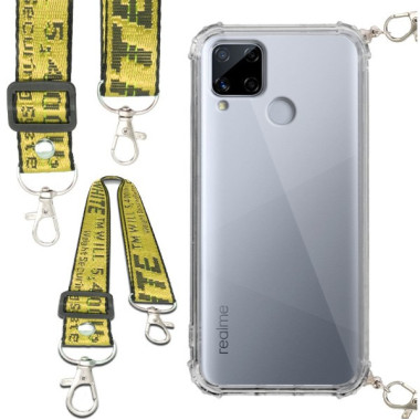 Antishock Etui do REALME C15 Ochronne Smycz Żółta