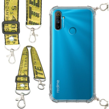 Antishock Etui do REALME C3 Ochronne Smycz Żółta