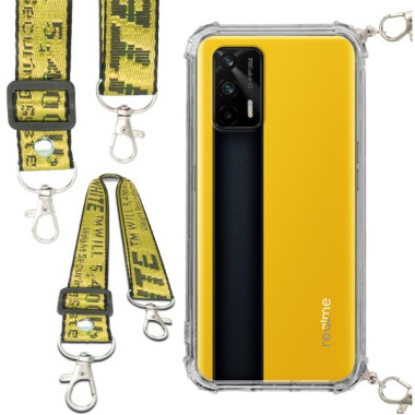 Antishock Etui do REALME GT 5G Ochronne Smycz Żółta