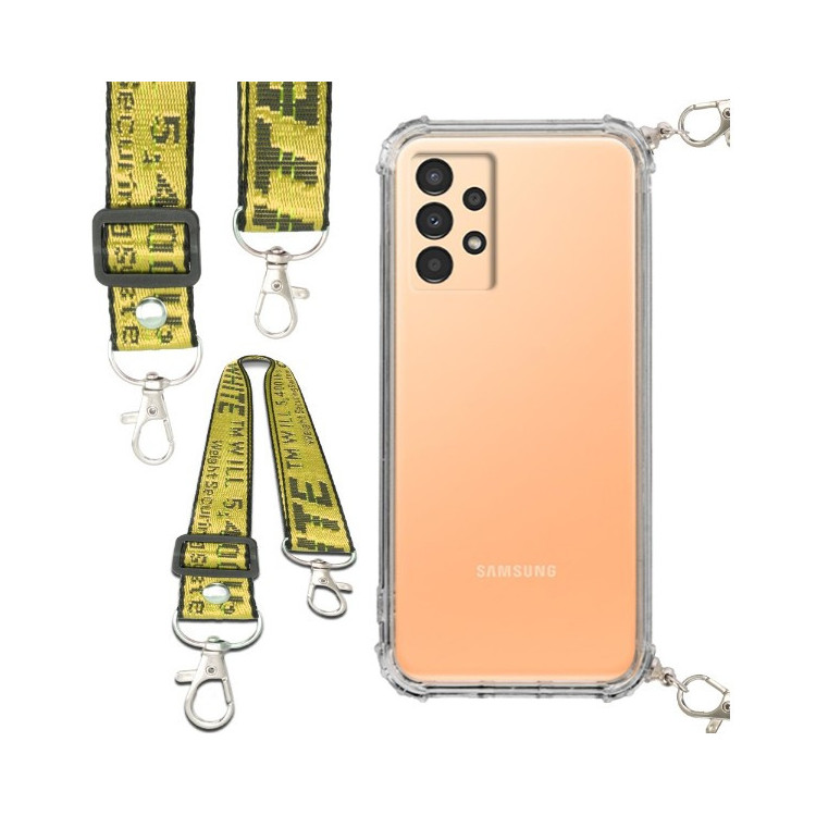 Antishock Etui do SAMSUNG GALAXY A13 4G Ochronne Smycz Żółta