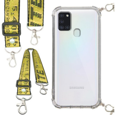 Antishock Etui do SAMSUNG GALAXY A21S Ochronne Smycz Żółta