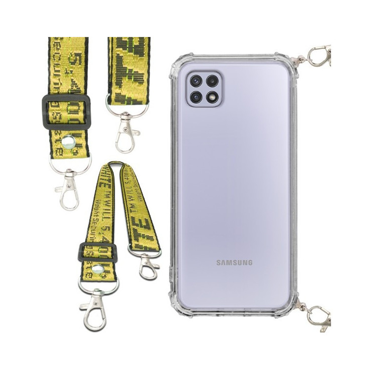 Antishock Etui do SAMSUNG GALAXY A22 5G Ochronne Smycz Żółta