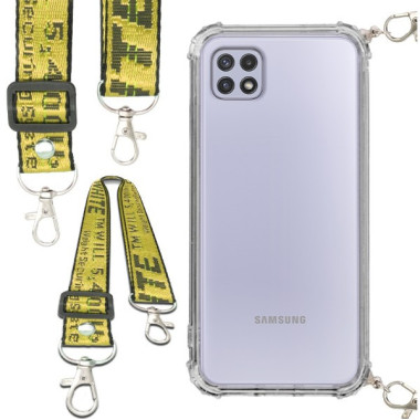 Antishock Etui do SAMSUNG GALAXY A22 5G Ochronne Smycz Żółta