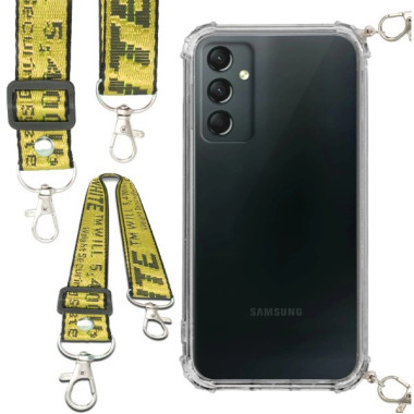 Antishock Etui do SAMSUNG GALAXY A24 4G Ochronne Smycz Żółta