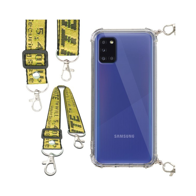 Antishock Etui do SAMSUNG GALAXY A31 Ochronne Smycz Żółta