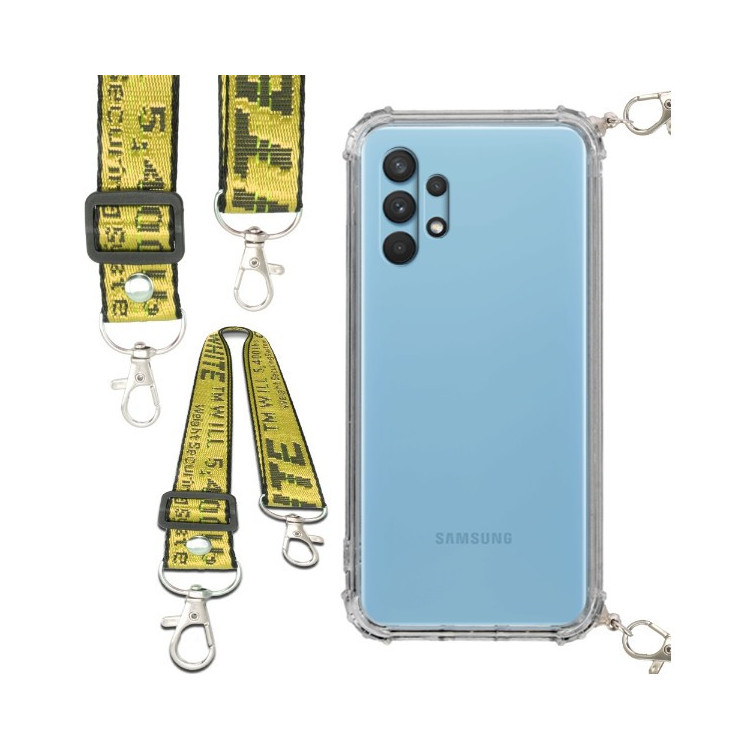 Antishock Etui do SAMSUNG GALAXY A32 / A32 4G Ochronne Smycz Żółta