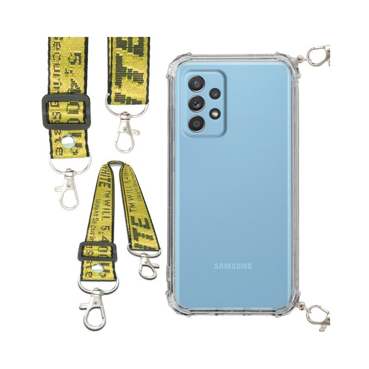 Antishock Etui do SAMSUNG GALAXY A33 5G Ochronne Smycz Żółta