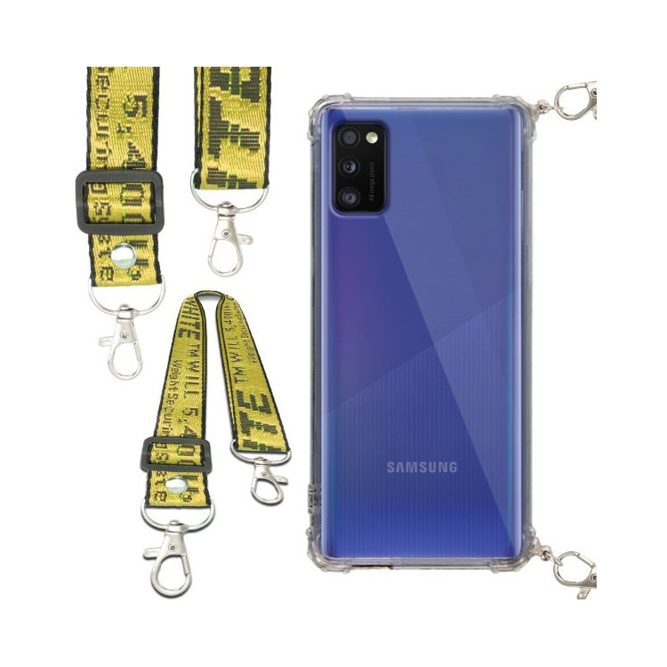 Antishock Etui do SAMSUNG GALAXY A41 Ochronne Smycz Żółta