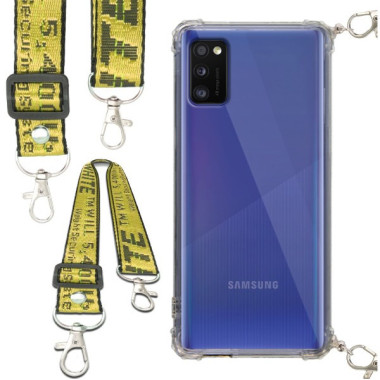 Antishock Etui do SAMSUNG GALAXY A41 Ochronne Smycz Żółta