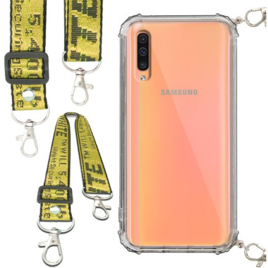 Antishock Etui do SAMSUNG GALAXY A50 / A30s / A50s  Ochronne Smycz Żółta