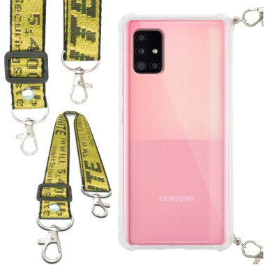 Antishock Etui do SAMSUNG GALAXY A51 5G Ochronne Smycz Żółta