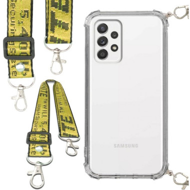 Antishock Etui do SAMSUNG GALAXY A52 Ochronne Smycz Żółta