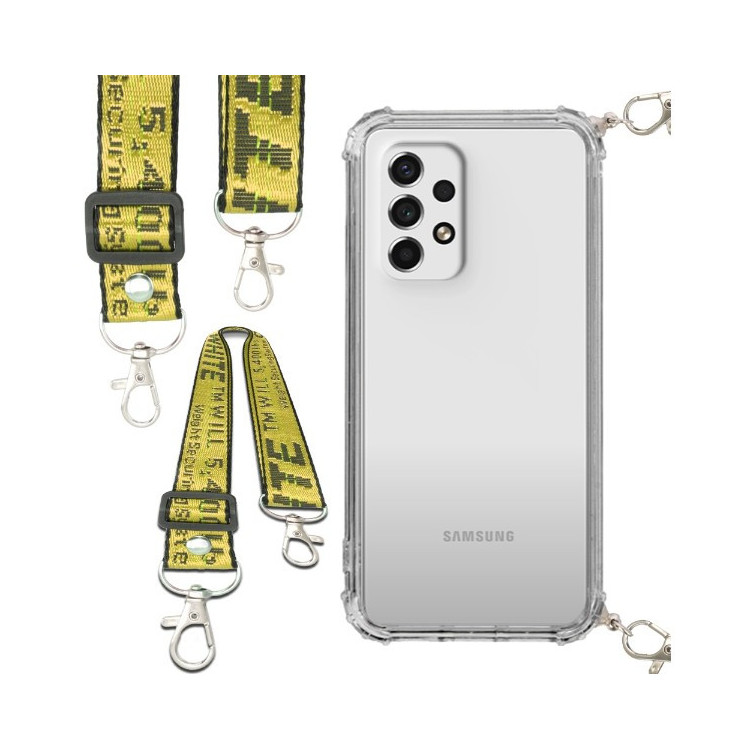 Antishock Etui do SAMSUNG GALAXY A53 5G Ochronne Smycz Żółta