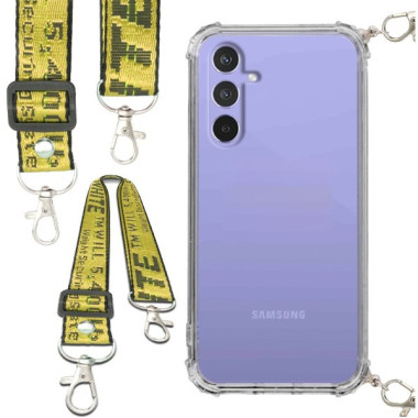 Antishock Etui do SAMSUNG GALAXY A54 5G Ochronne Smycz Żółta