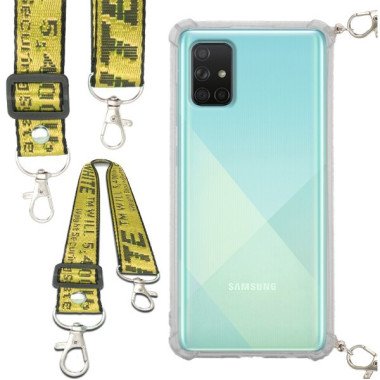 Antishock Etui do SAMSUNG GALAXY A71 Ochronne Smycz Żółta