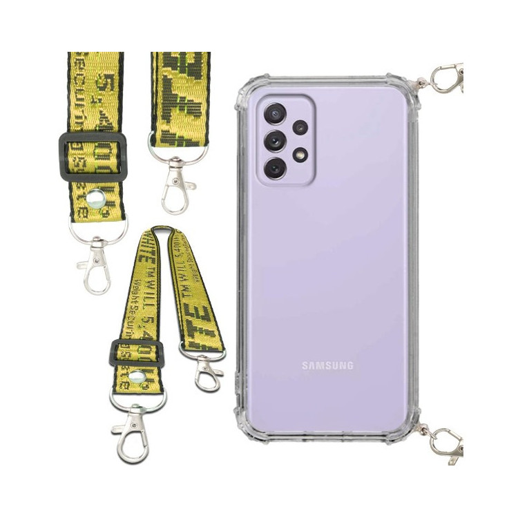 Antishock Etui do SAMSUNG GALAXY A72 / A72 5G Ochronne Smycz Żółta