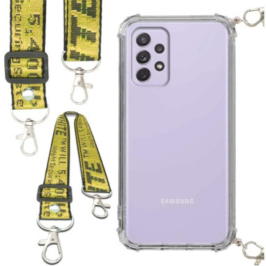 Antishock Etui do SAMSUNG GALAXY A72 / A72 5G Ochronne Smycz Żółta