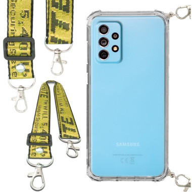 Antishock Etui do SAMSUNG GALAXY A73 5G Ochronne Smycz Żółta