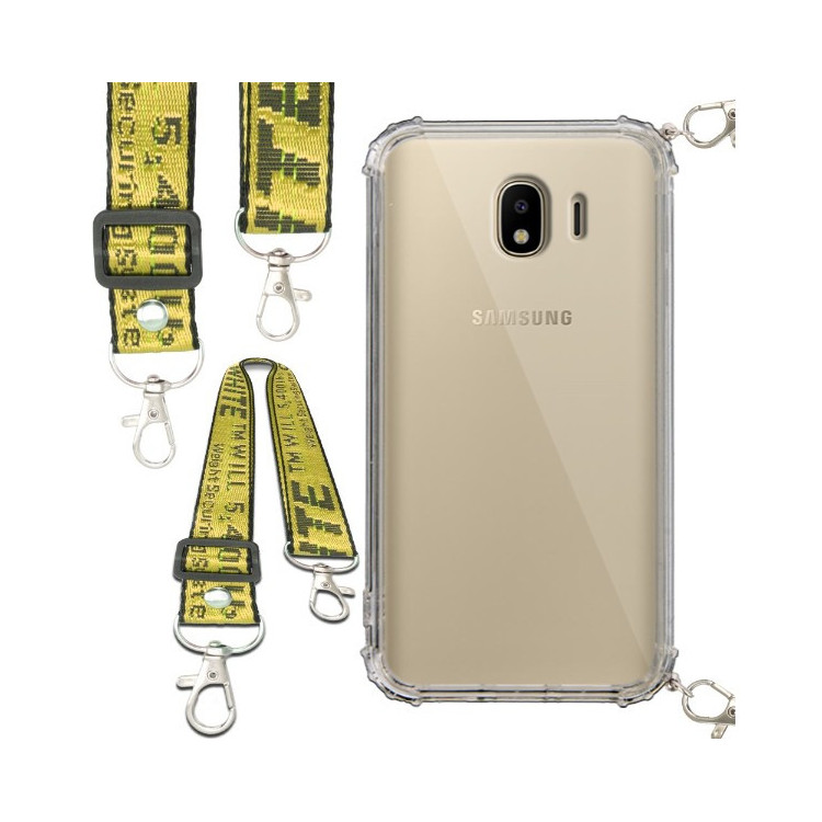 Antishock Etui do SAMSUNG GALAXY J4 2018 Ochronne Smycz Żółta