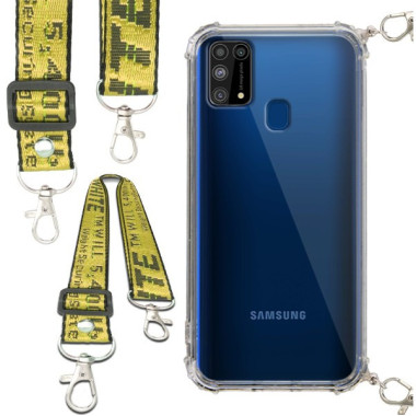 Antishock Etui do SAMSUNG GALAXY M31 Ochronne Smycz Żółta