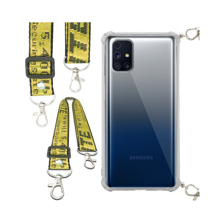 Antishock Etui do SAMSUNG GALAXY M31s Ochronne Smycz Żółta