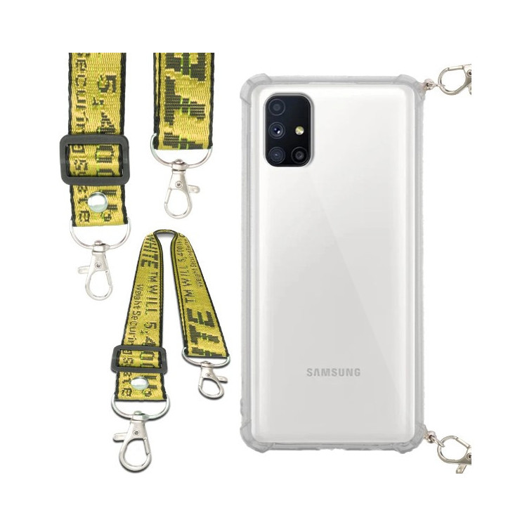 Antishock Etui do SAMSUNG GALAXY M51 Ochronne Smycz Żółta