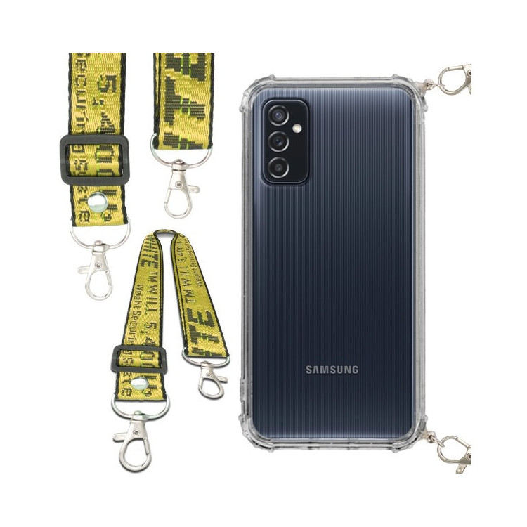 Antishock Etui do SAMSUNG GALAXY M52 5G Ochronne Smycz Żółta