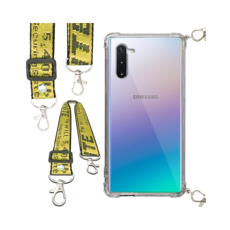 Antishock Etui do SAMSUNG NOTE 10 Ochronne Smycz Żółta