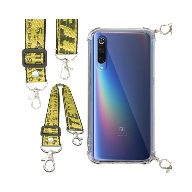 Antishock Etui do XIAOMI MI 9 Ochronne Smycz Żółta