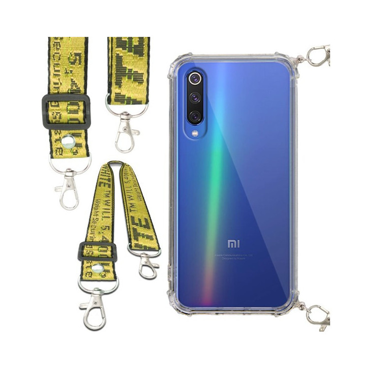 Antishock Etui do XIAOMI MI 9SE Ochronne Smycz Żółta