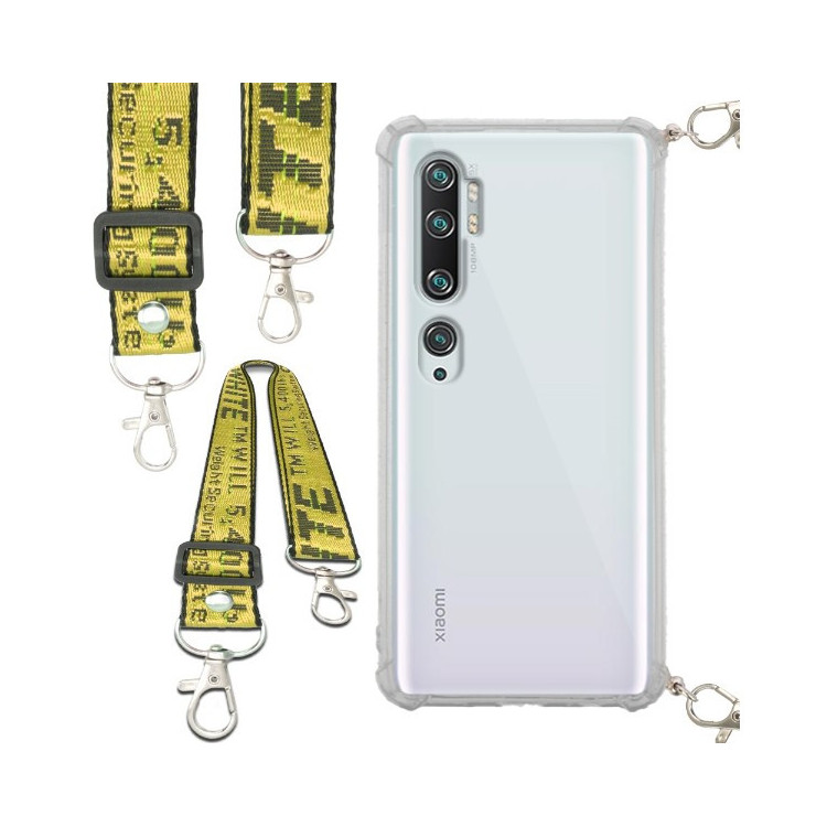 Antishock Etui do XIAOMI Mi NOTE 10 / 10 PRO Ochronne Smycz Żółta