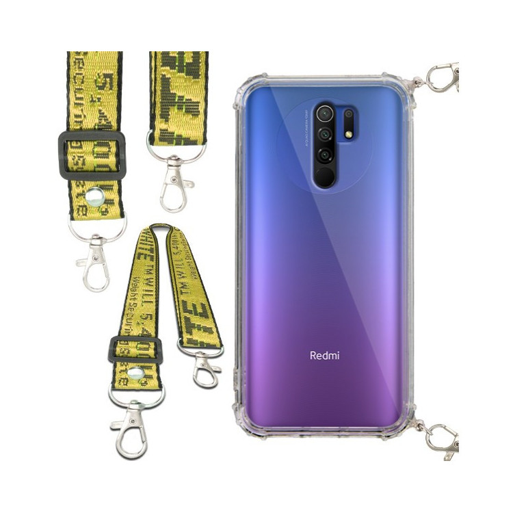 Antishock Etui do XIAOMI REDMI 9 Ochronne Smycz Żółta