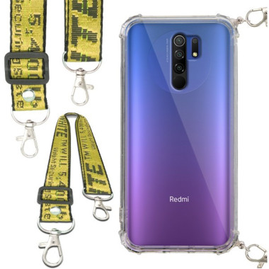 Antishock Etui do XIAOMI REDMI 9 Ochronne Smycz Żółta