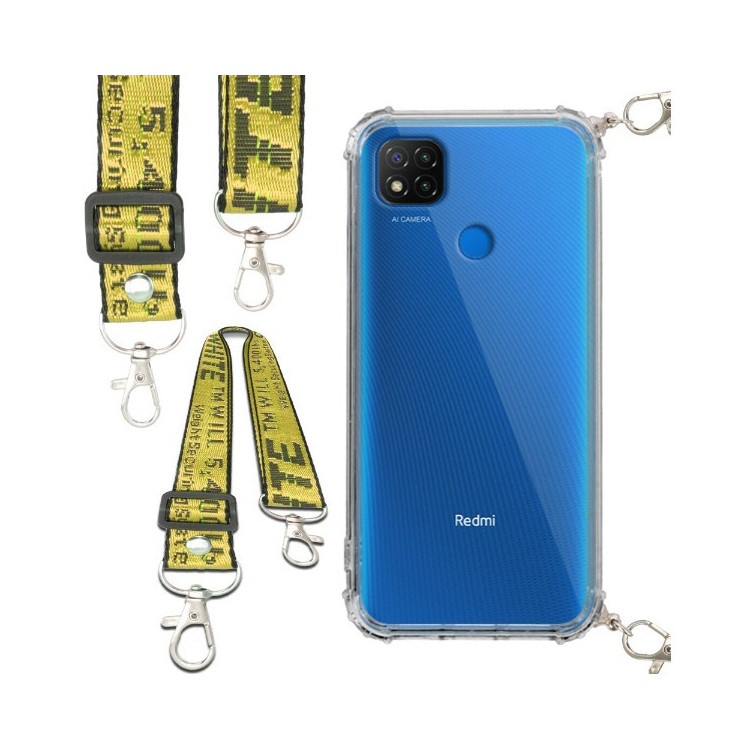 Antishock Etui do XIAOMI REDMI 9C Ochronne Smycz Żółta