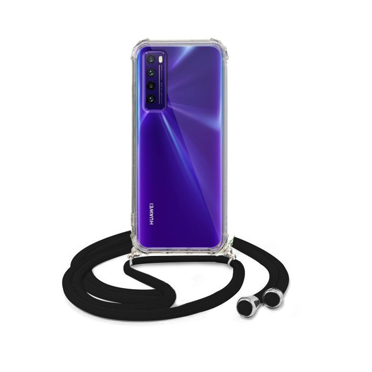 Crossbody Etui do HUAWEI NOVA 7 Ochronne Czarny Sznurek