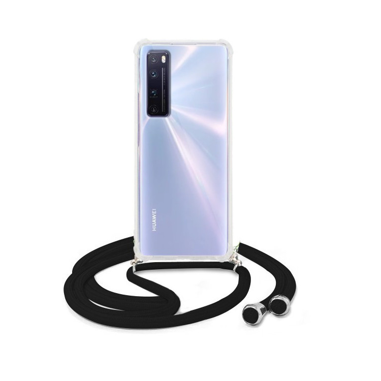 Crossbody Etui do HUAWEI NOVA 7 PRO Ochronne Czarny Sznurek