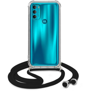 Crossbody Etui do MOTOROLA MOTO G71 5G Ochronne Czarny Sznurek