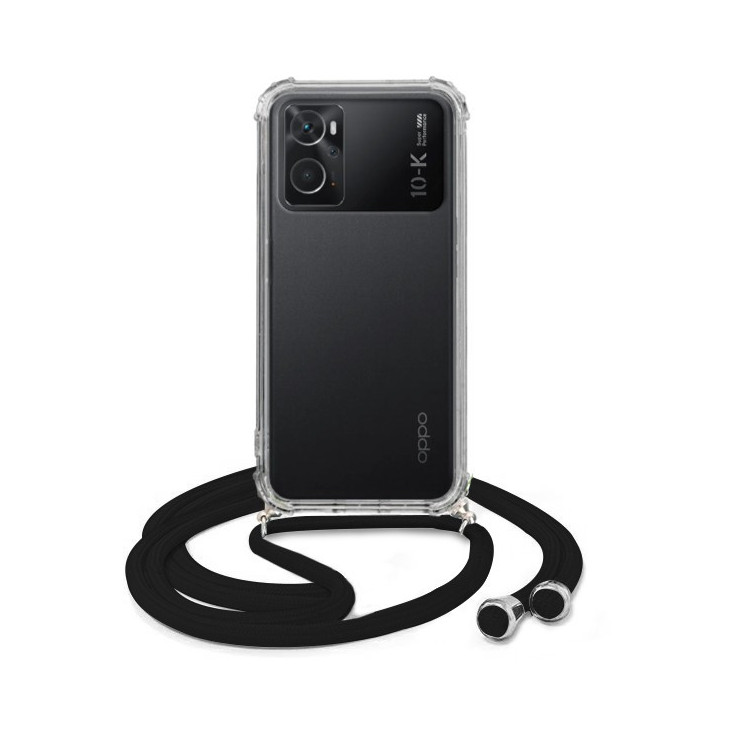 Crossbody Etui do OPPO K10 PRO 5G Ochronne Czarny Sznurek Crossbody Etui do OPPO K10 PRO 5G Ochronne Czarny Sznurek