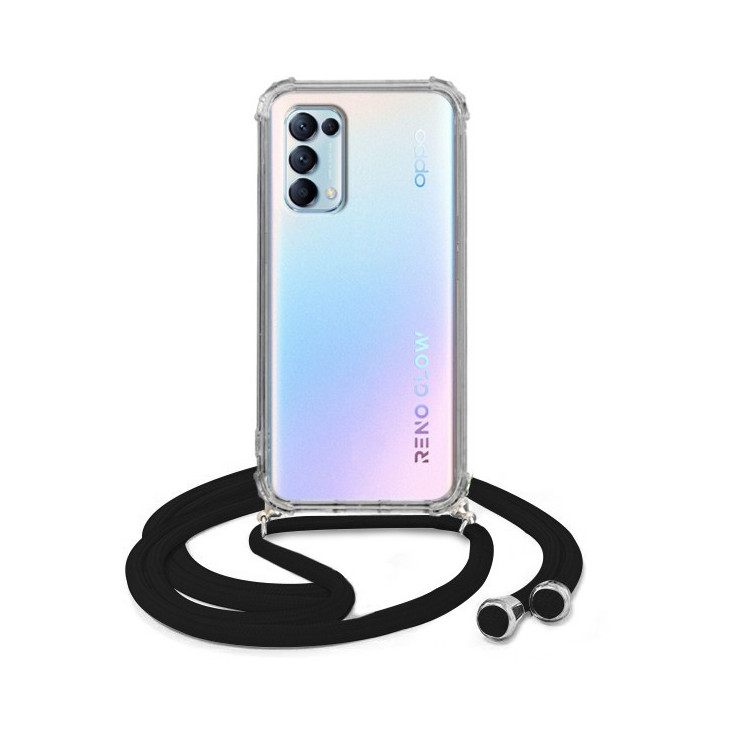 Etui Crossbody z Czarnym Sznurkiem do OPPO RENO 5 PRO 5G Ochronne Modny Dodatek