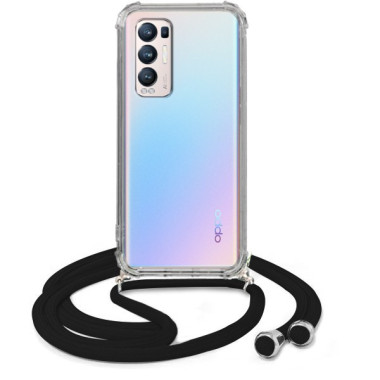 Crossbody Etui do OPPO RENO 5 PRO PLUS 5G Ochronne Czarny Sznurek