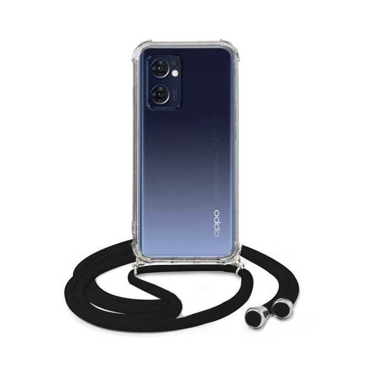 Crossbody Etui do OPPO RENO 7Z 5G Ochronne Czarny Sznurek