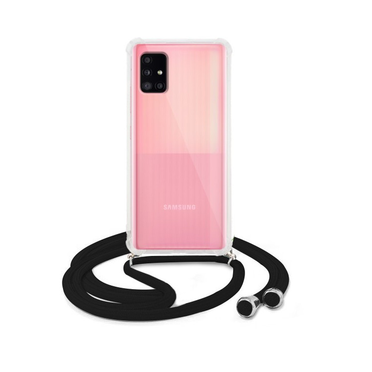 Crossbody Etui do SAMSUNG GALAXY A51 5G Ochronne Czarny Sznurek