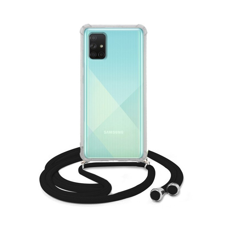 Crossbody Etui do SAMSUNG GALAXY A71 Ochronne Czarny Sznurek