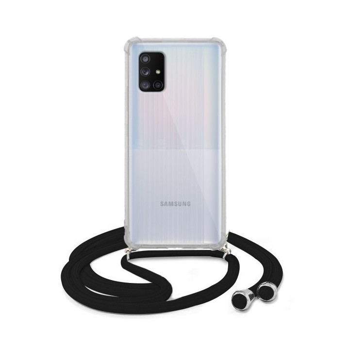 Crossbody Etui do SAMSUNG GALAXY A71 5G  Ochronne Czarny Sznurek