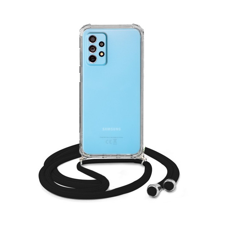 Crossbody Etui do SAMSUNG GALAXY A73 5G Ochronne Czarny Sznurek