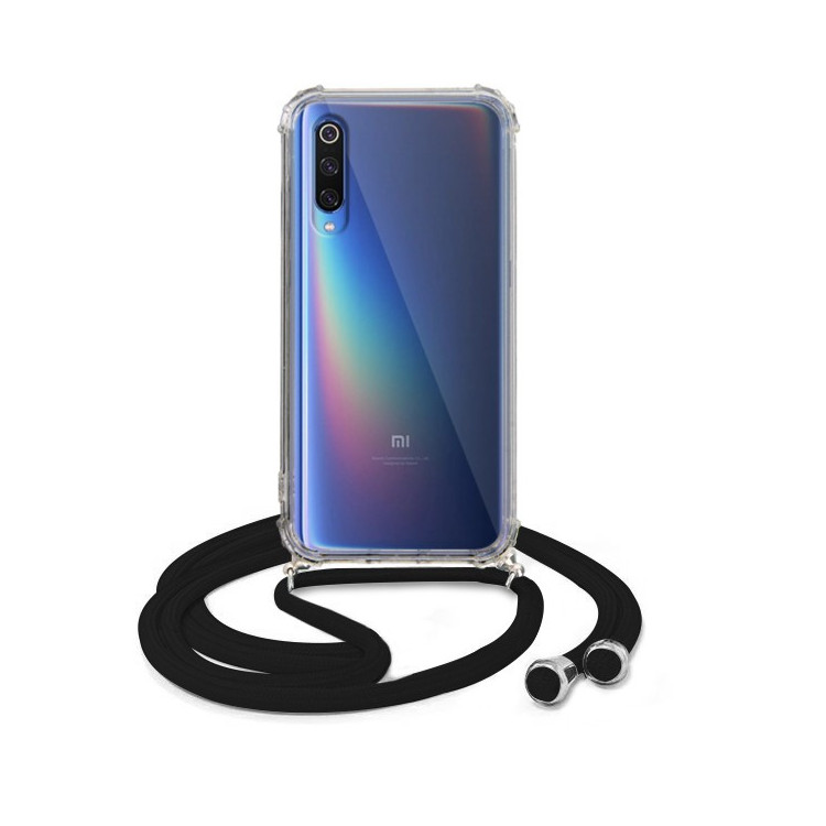 Crossbody Etui do XIAOMI MI 9 Ochronne Czarny Sznurek