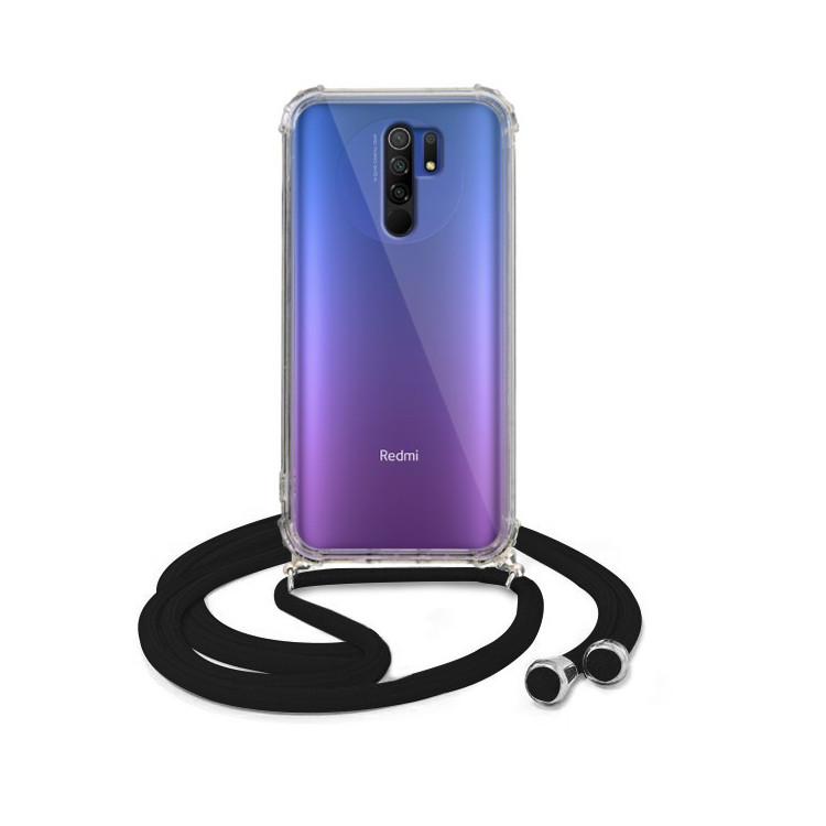 Crossbody Etui do XIAOMI REDMI 9 Ochronne Czarny Sznurek