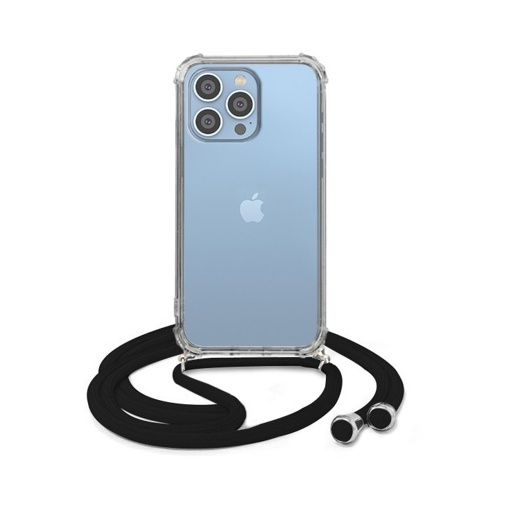 Crossbody Etui do APPLE IPHONE 14 PRO MAX Ochronne Czarny Sznurek